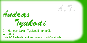andras tyukodi business card